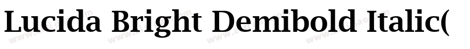 Lucida Bright Demibold Italic(1)字体转换